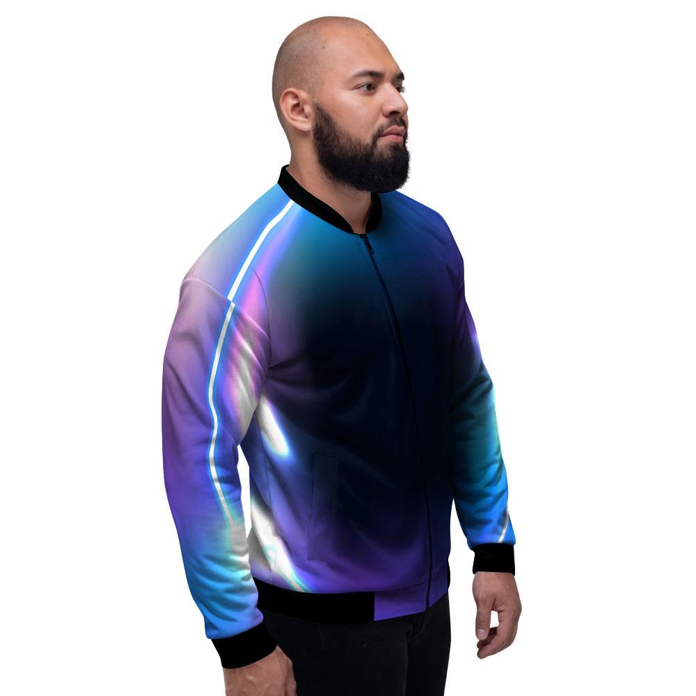 Bubble Rave Print Men's Bomber Jacket-grizzshop