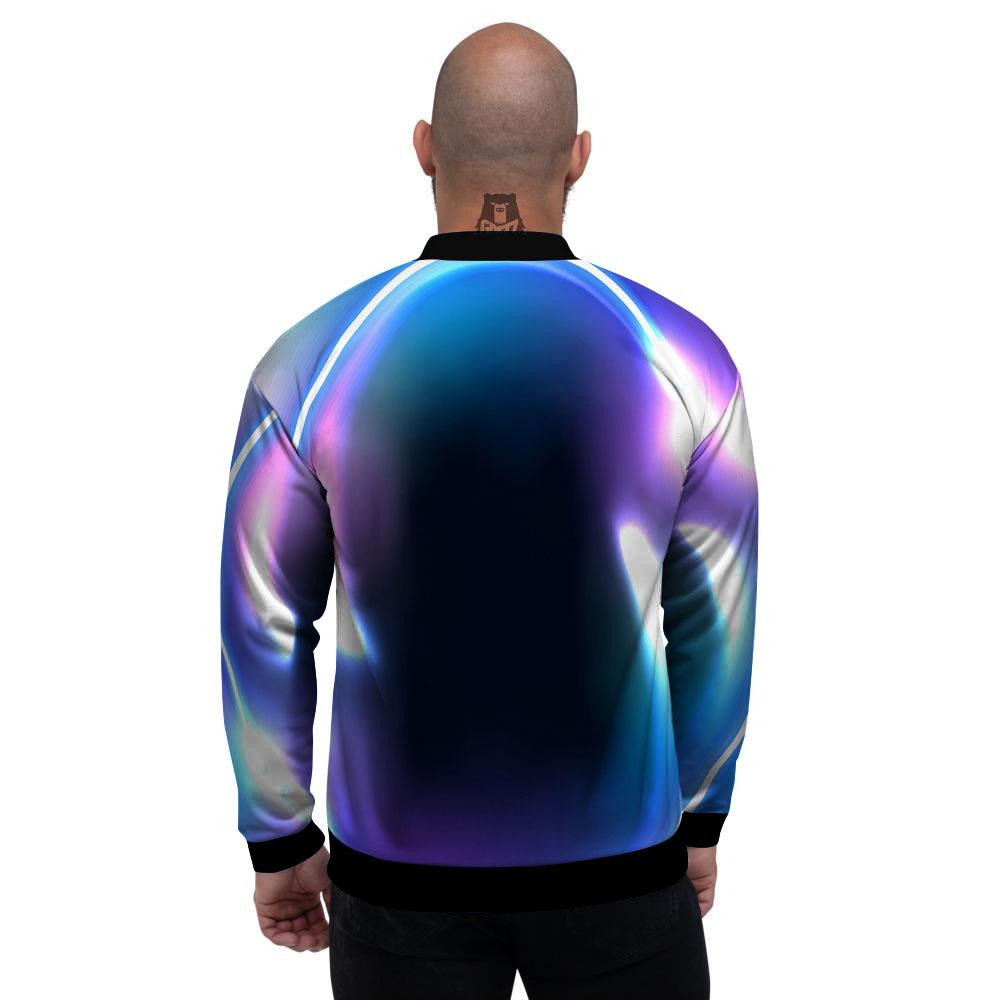 Bubble Rave Print Men's Bomber Jacket-grizzshop