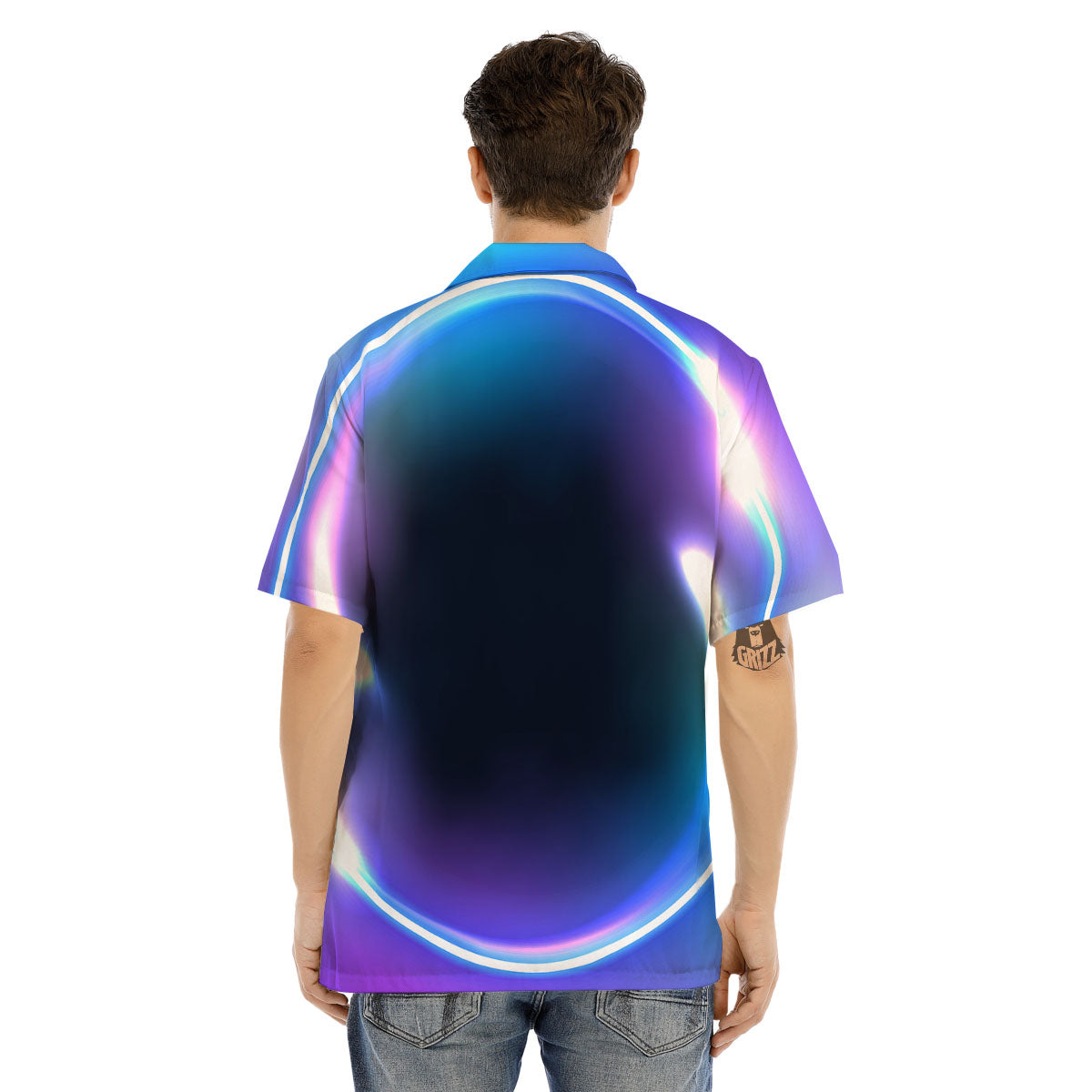 Bubble Rave Print Men's Hawaiian Shirt-grizzshop