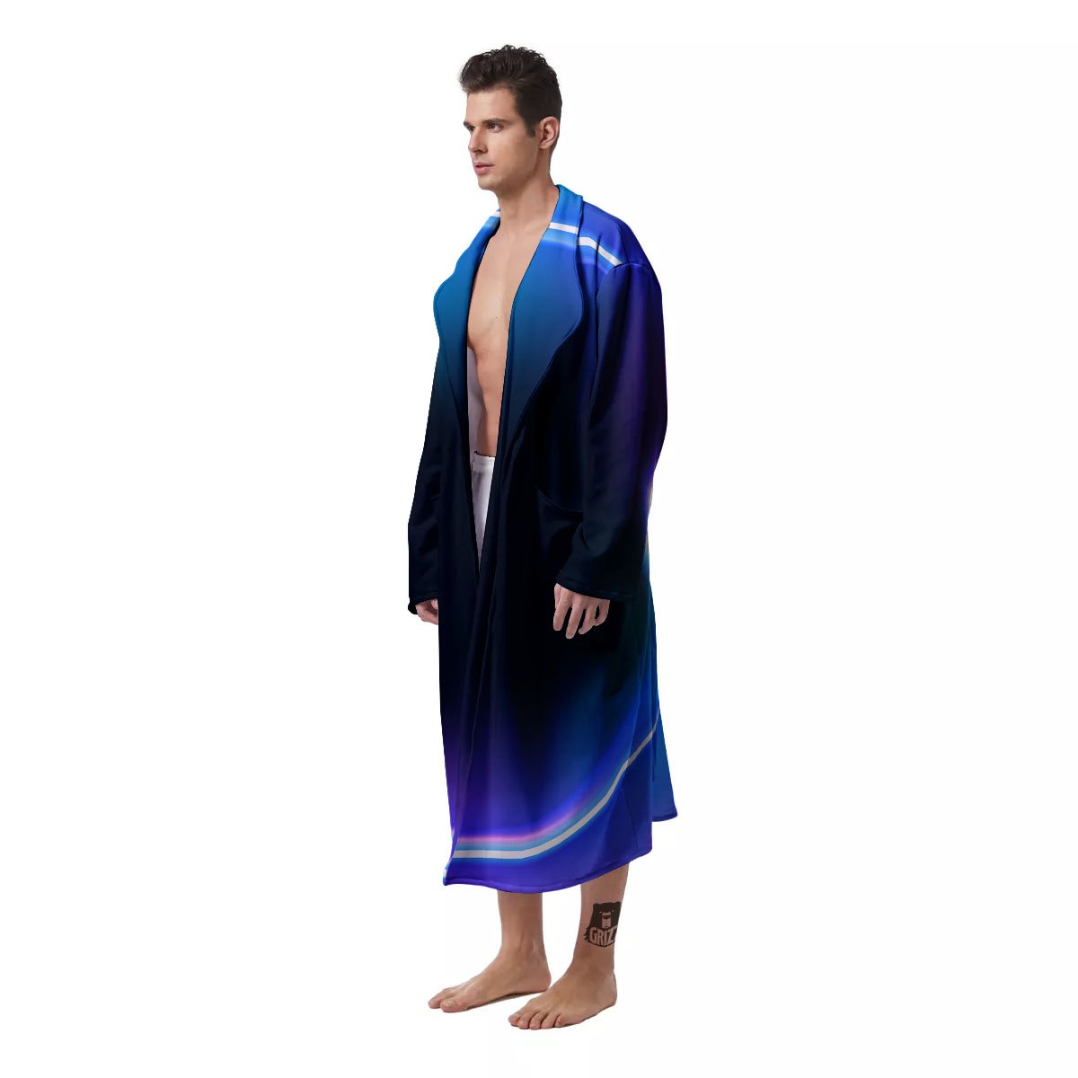 Bubble Rave Print Men's Robe-grizzshop