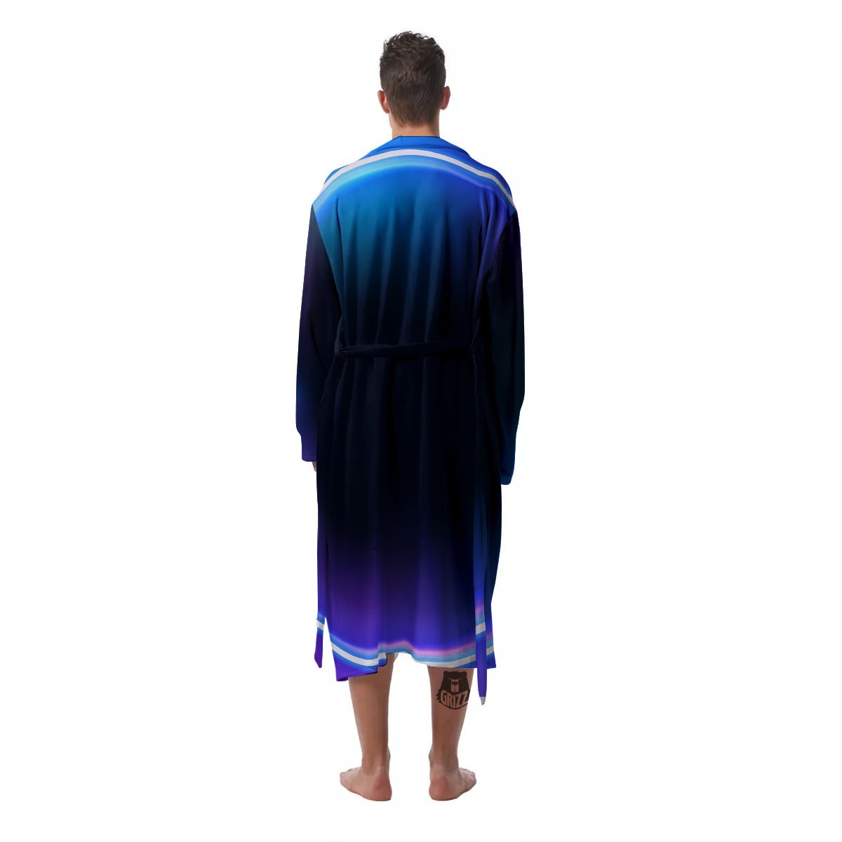 Bubble Rave Print Men's Robe-grizzshop