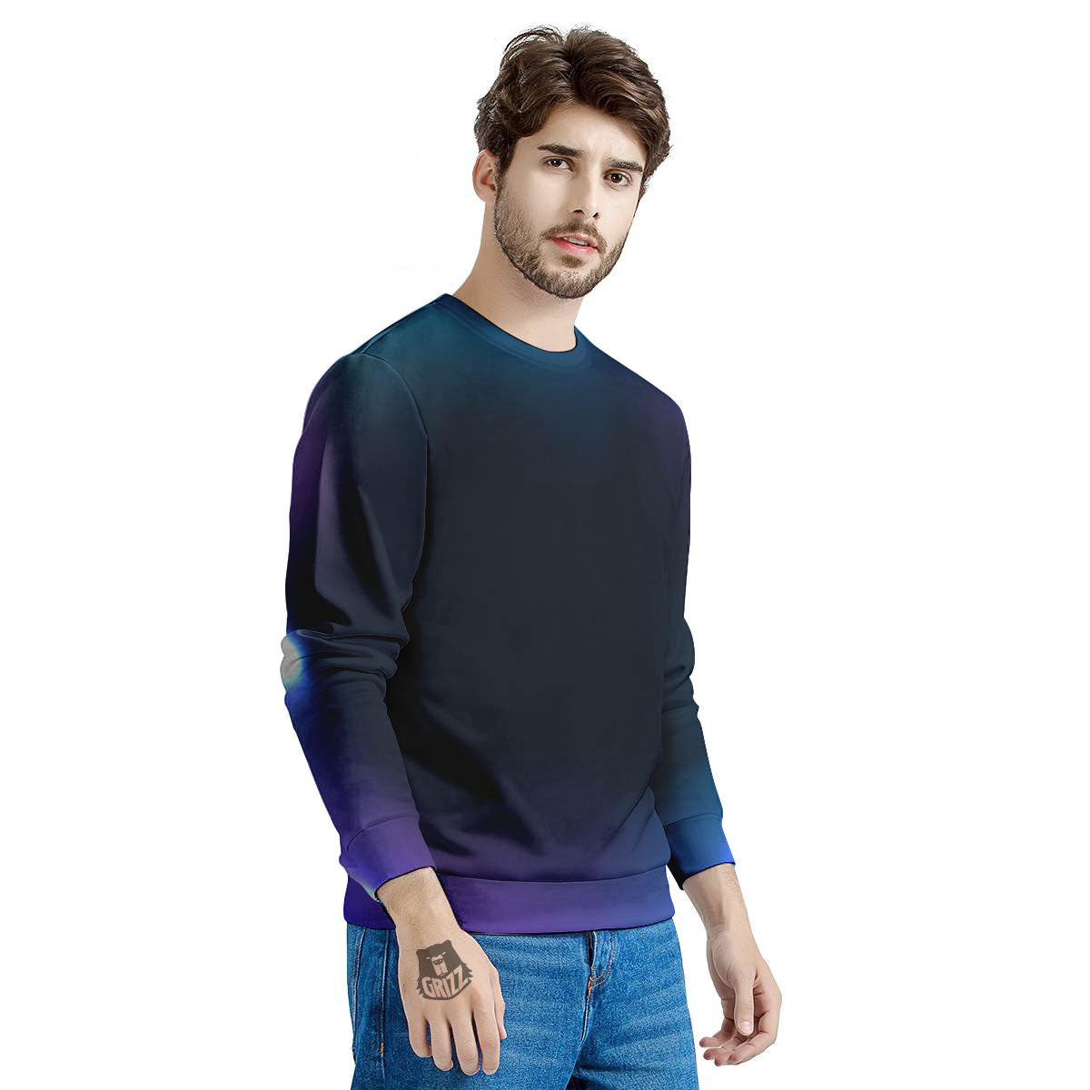 Bubble Rave Print Men's Sweatshirt-grizzshop