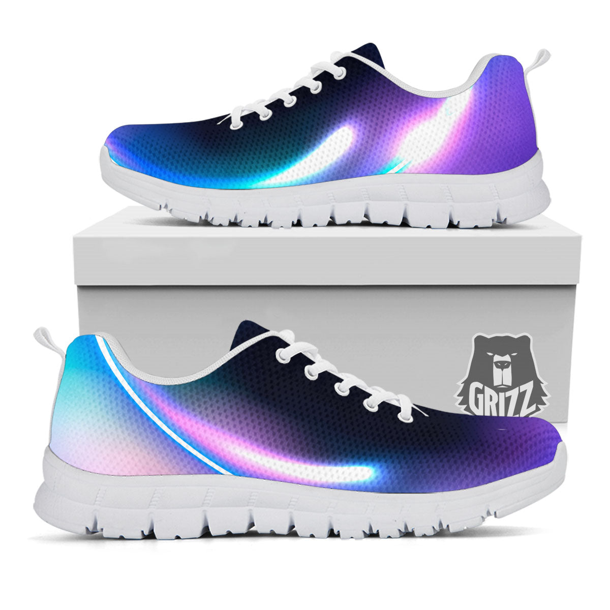 Bubble Rave Print White Sneaker-grizzshop