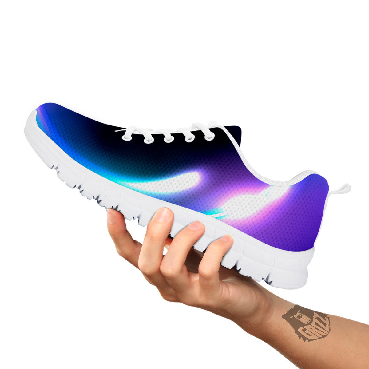 Bubble Rave Print White Sneaker-grizzshop