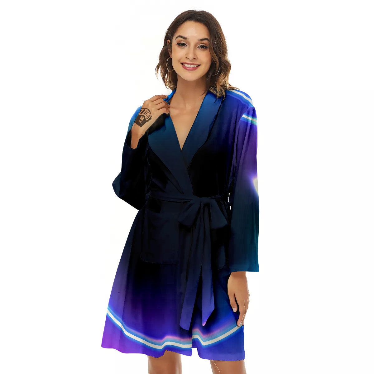 Bubble Rave Print Women's Robe-grizzshop