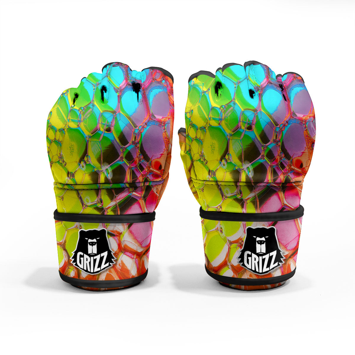 Bubble Soap Psychedelic Print MMA Gloves-grizzshop