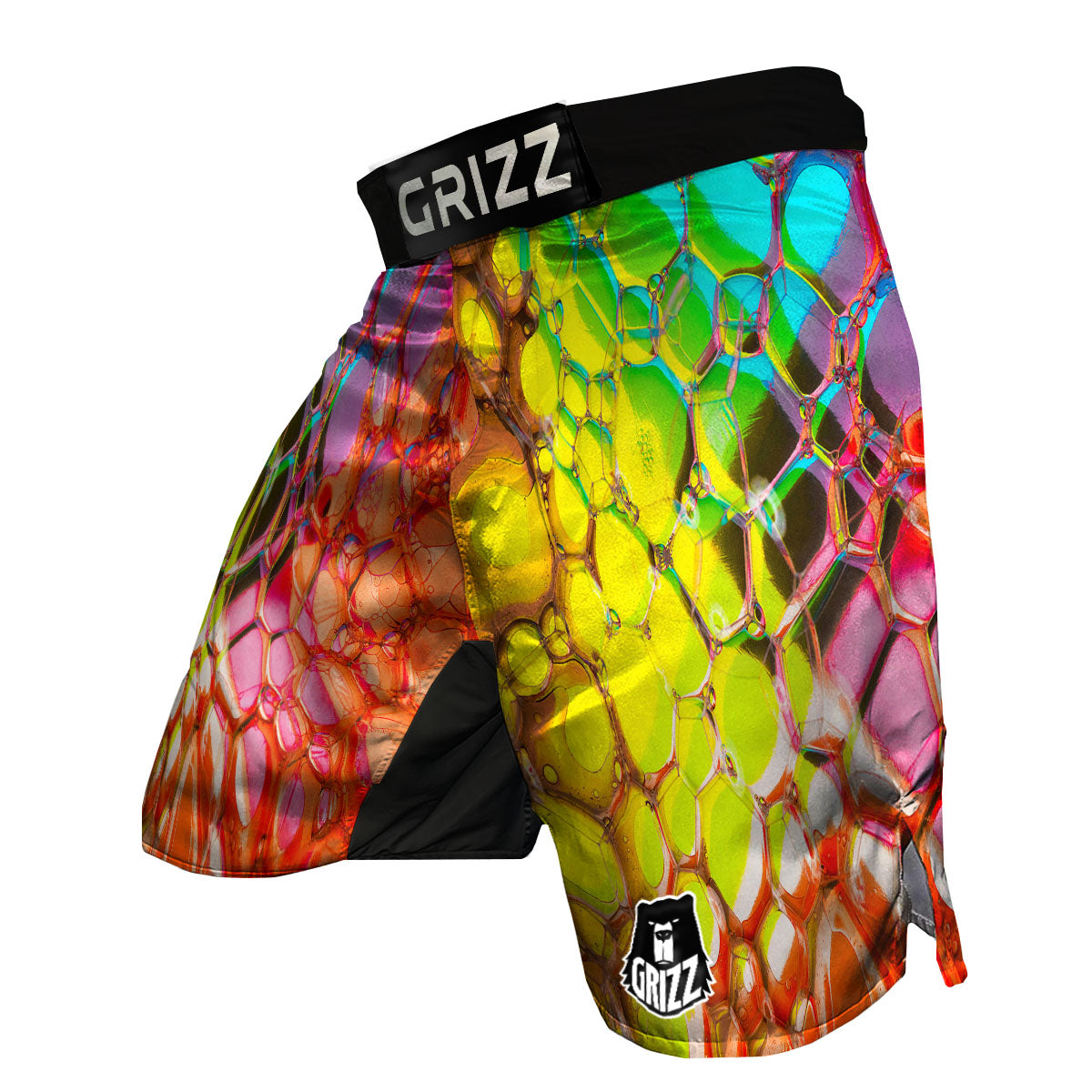 Bubble Soap Psychedelic Print MMA Shorts-grizzshop