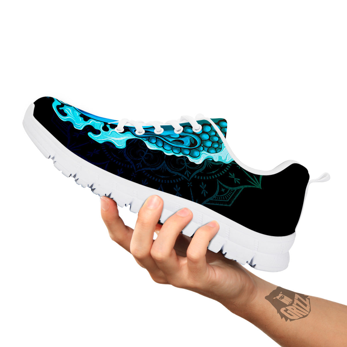 Buddha Blue Print White Sneaker-grizzshop