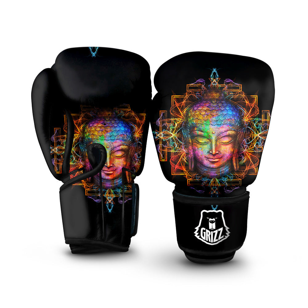 Buddha Colorful Print Boxing Gloves-grizzshop