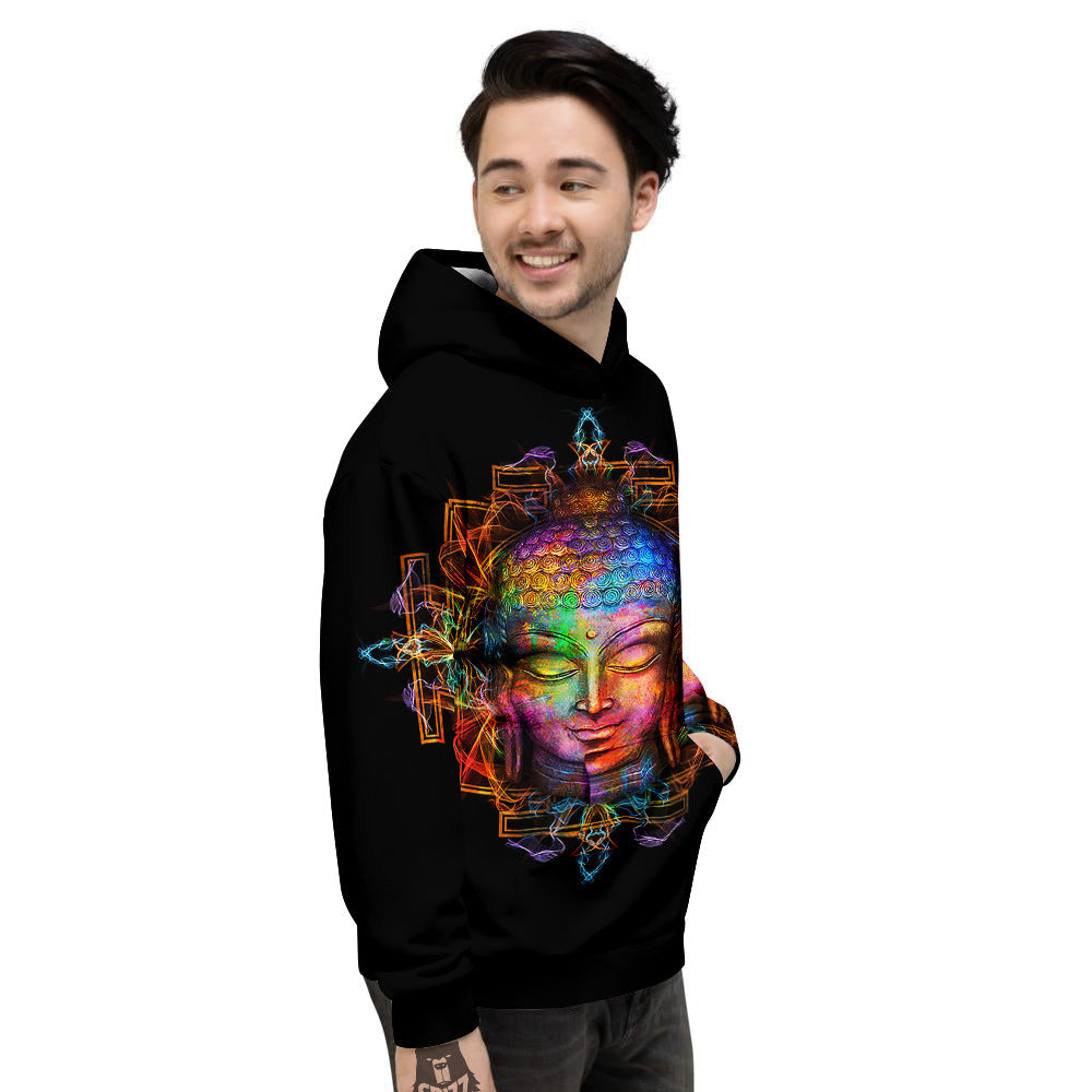 Buddha Colorful Print Men's Hoodie-grizzshop