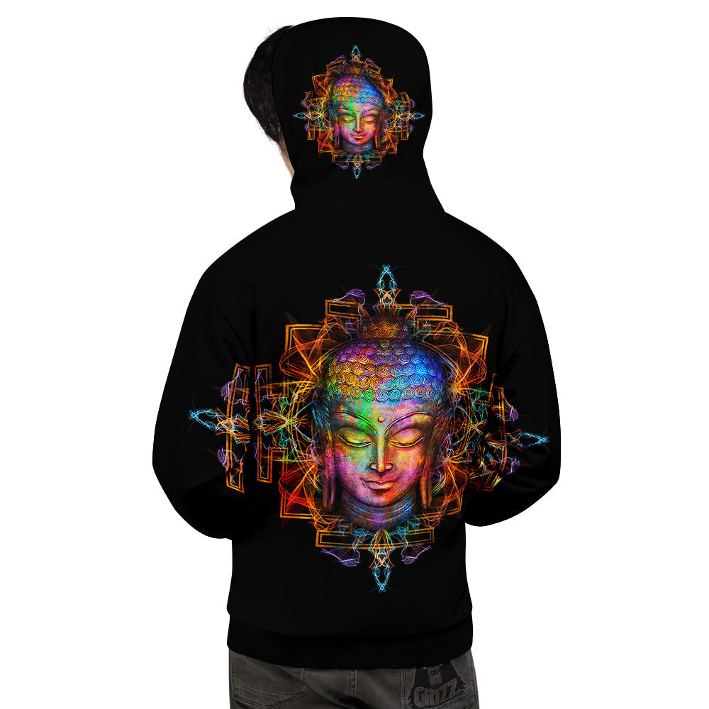 Buddha Colorful Print Men's Hoodie-grizzshop