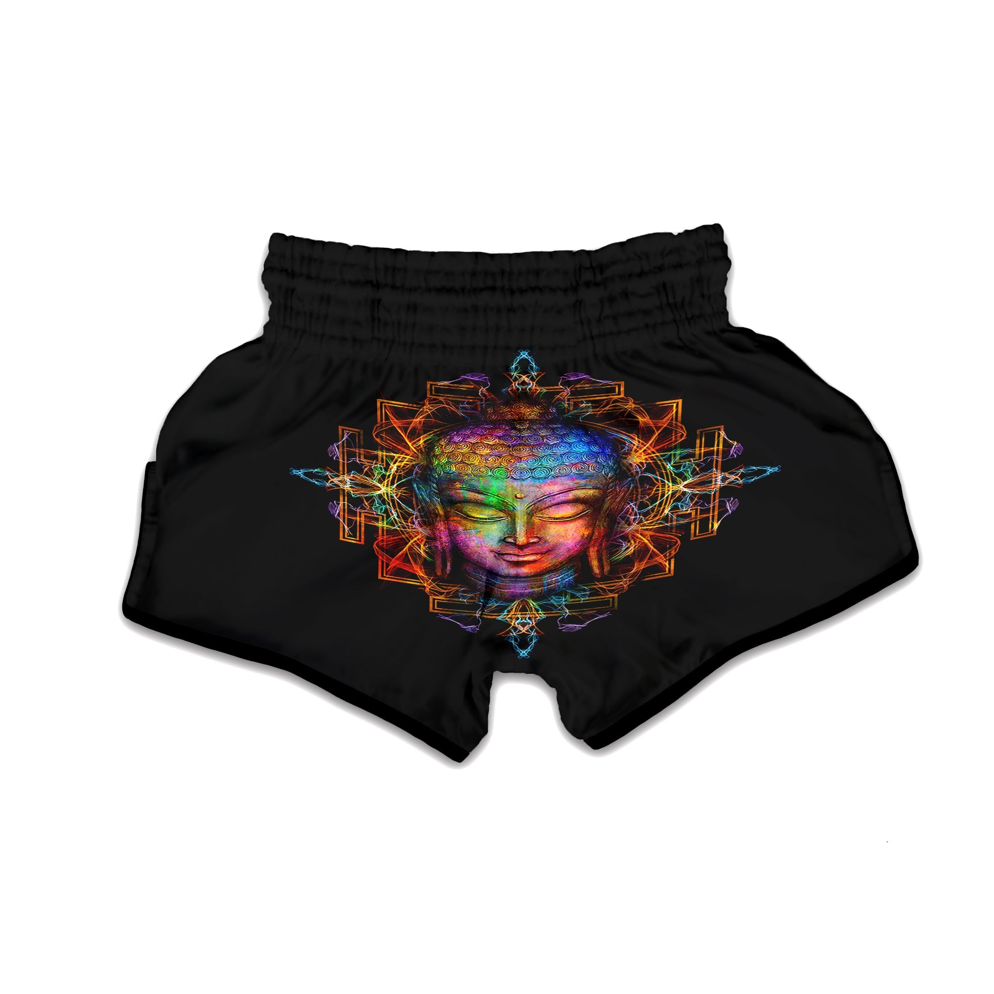 Buddha Colorful Print Muay Thai Boxing Shorts-grizzshop