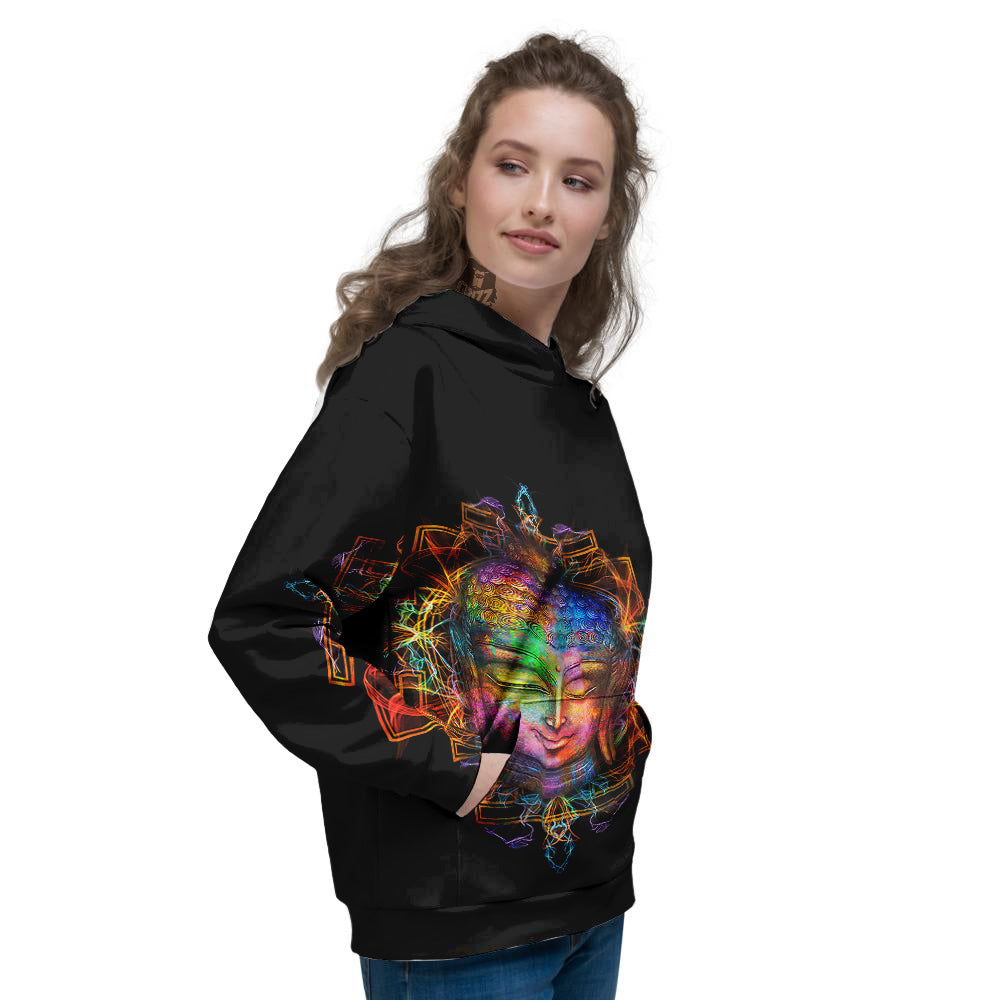 Buddha Colorful Print Women's Hoodie-grizzshop