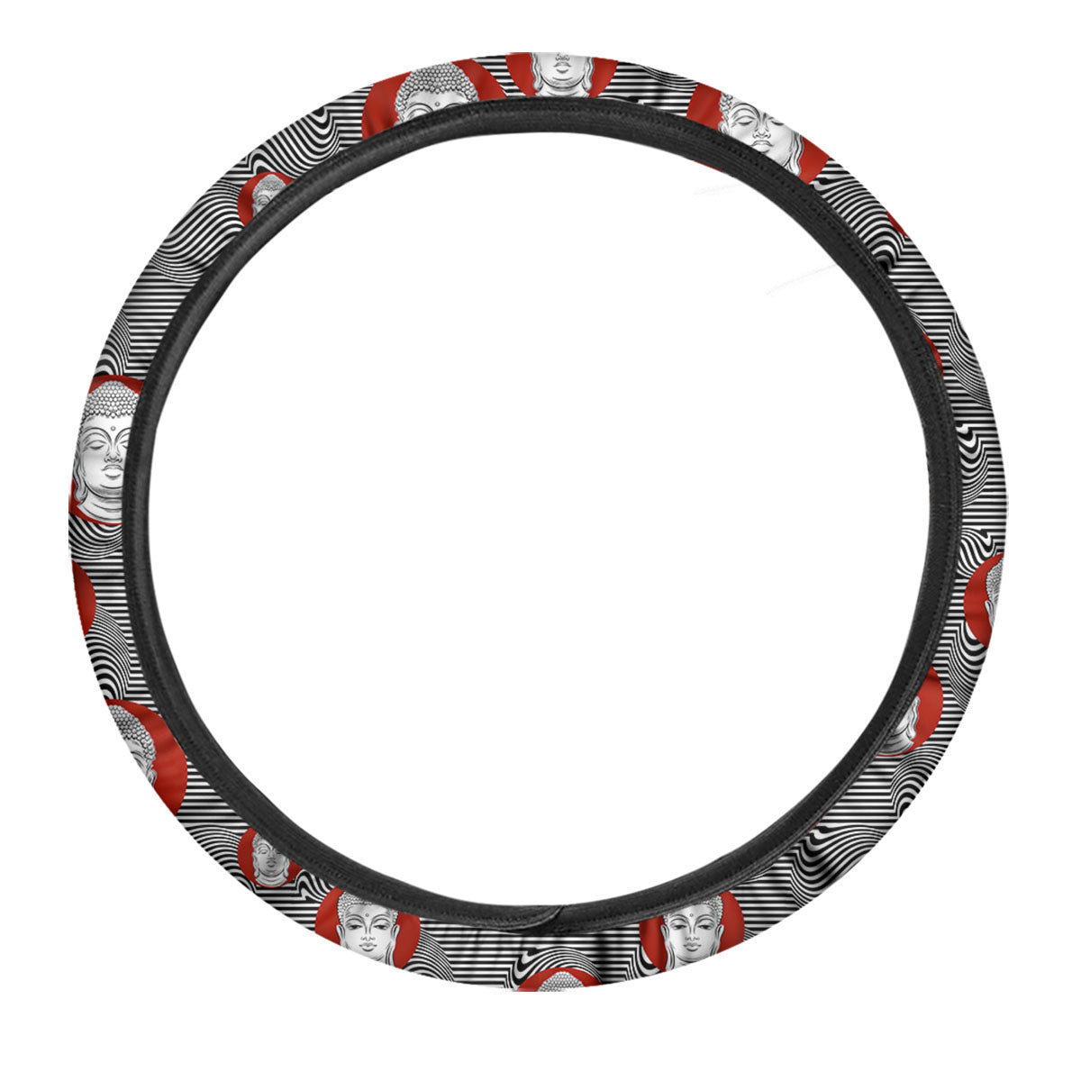 Buddha Print Pattern Car Steering Wheel Cover-grizzshop