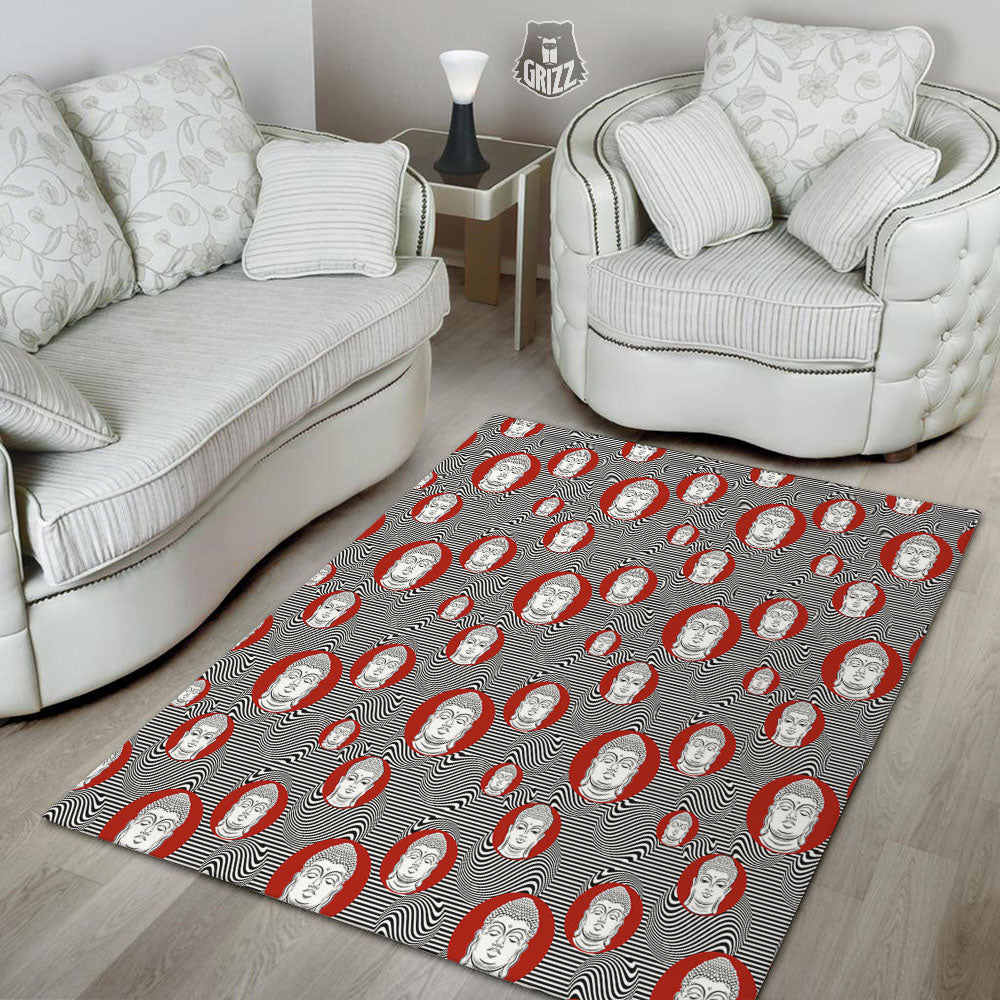 Buddha Print Pattern Floor Mat-grizzshop