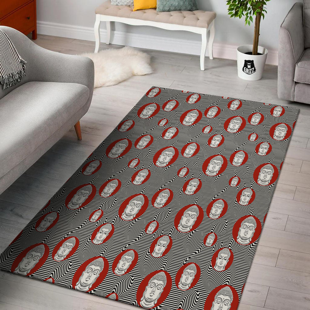 Buddha Print Pattern Floor Mat-grizzshop