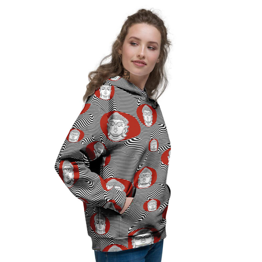 Buddha Print Pattern Women's Hoodie-grizzshop