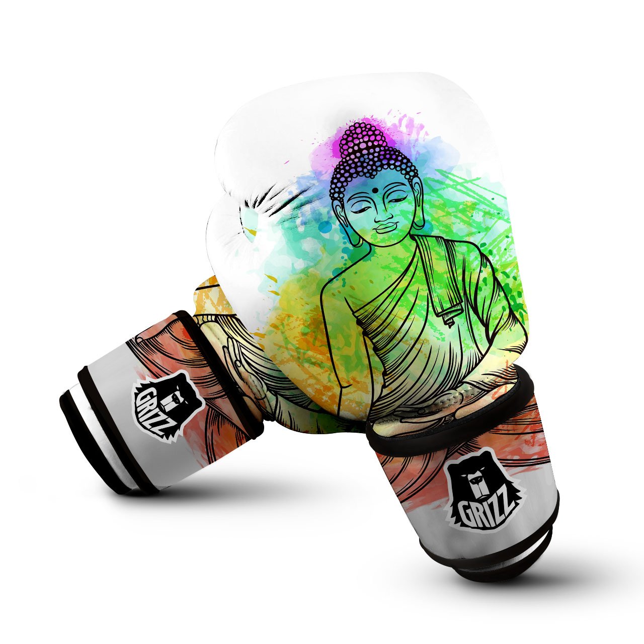 Buddha Reggae Print Boxing Gloves-grizzshop
