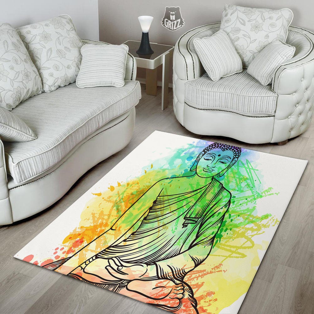 Buddha Reggae Print Floor Mat-grizzshop