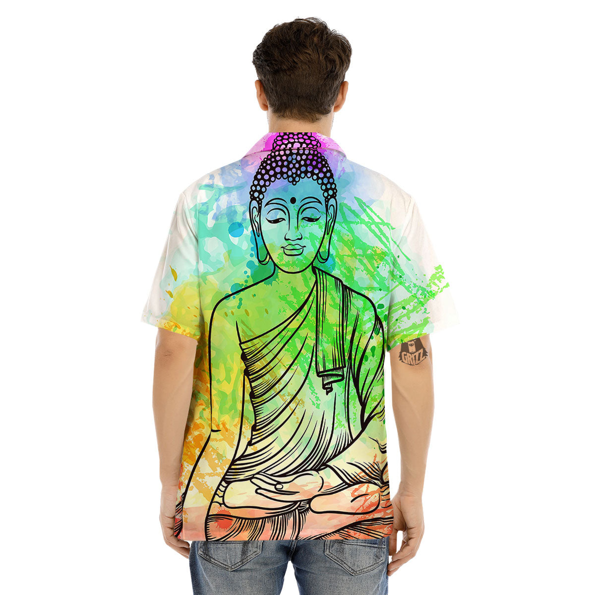 Buddha Reggae Print Men's Hawaiian Shirt-grizzshop