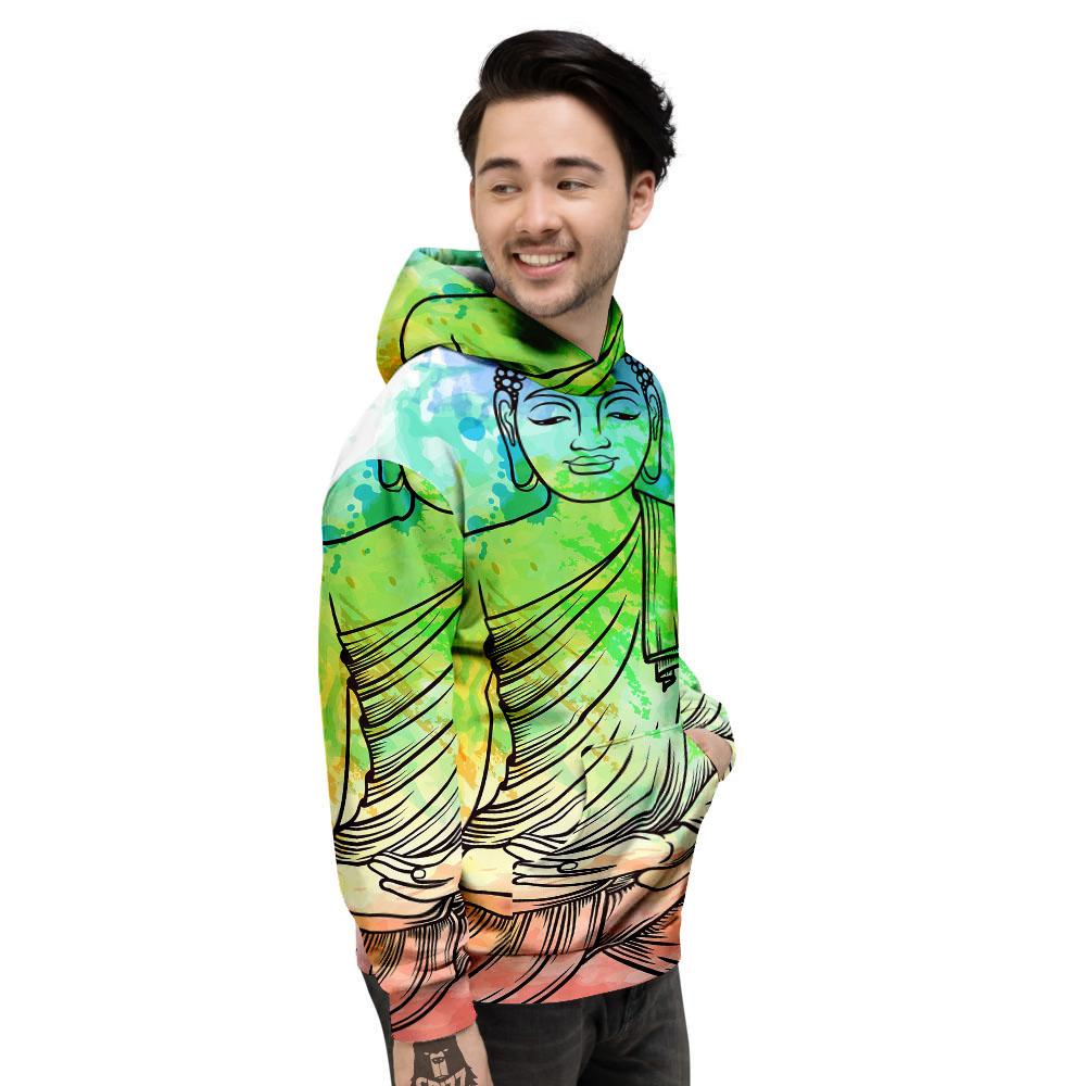 Buddha Reggae Print Men's Hoodie-grizzshop
