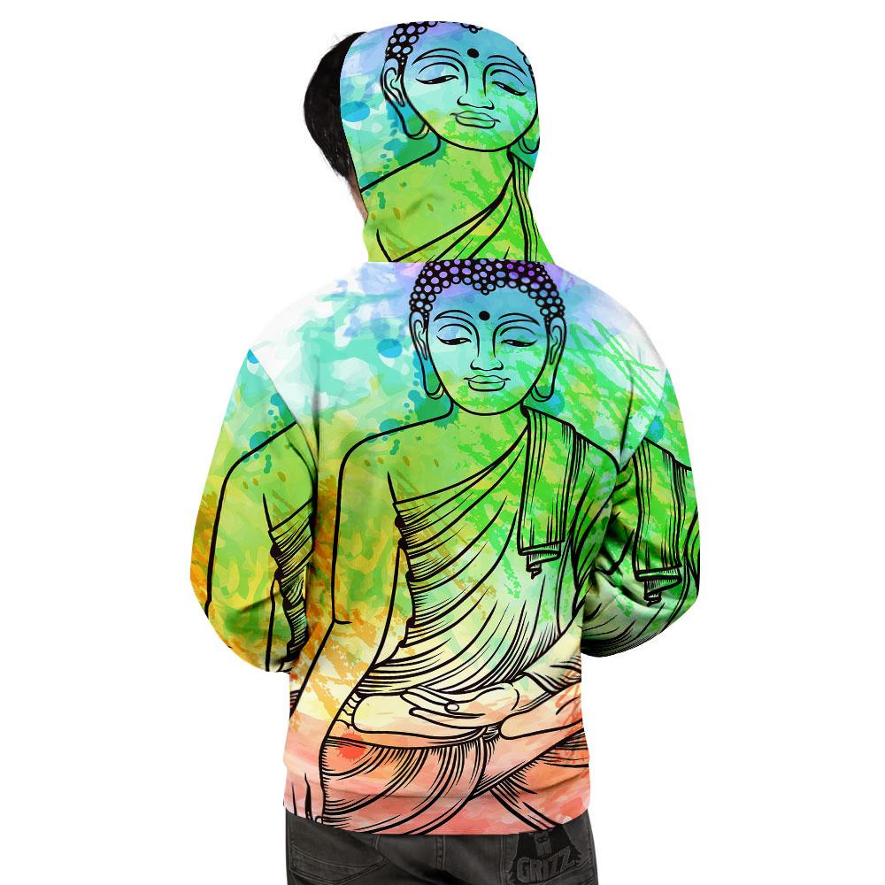 Buddha Reggae Print Men's Hoodie-grizzshop