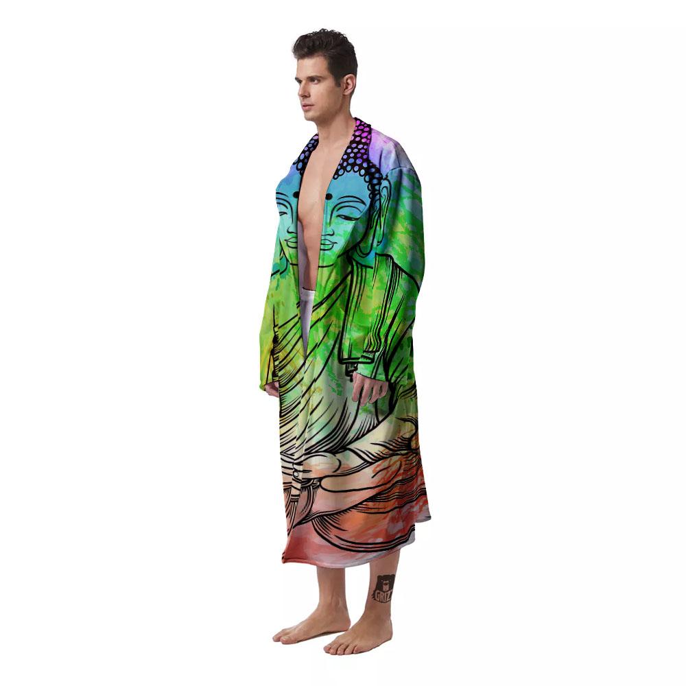 Buddha Reggae Print Men's Robe-grizzshop