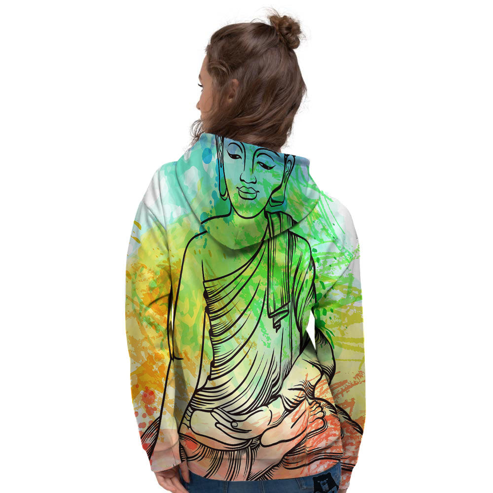 Buddha Reggae Print Women's Hoodie-grizzshop