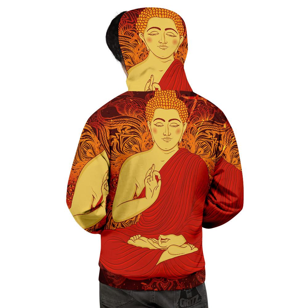 Buddha Statue Vintage Print Men's Hoodie-grizzshop