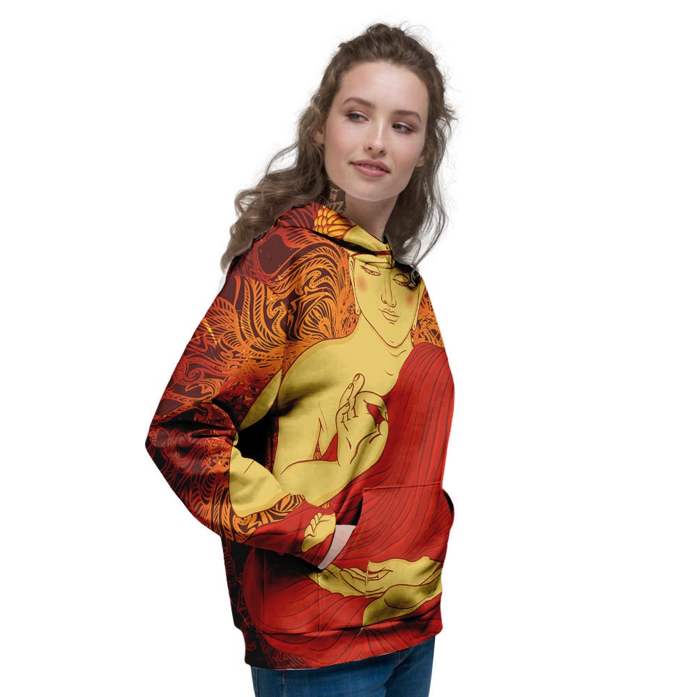 Buddha Statue Vintage Print Women's Hoodie-grizzshop