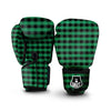 Buffalo Check Green Print Pattern Boxing Gloves-grizzshop