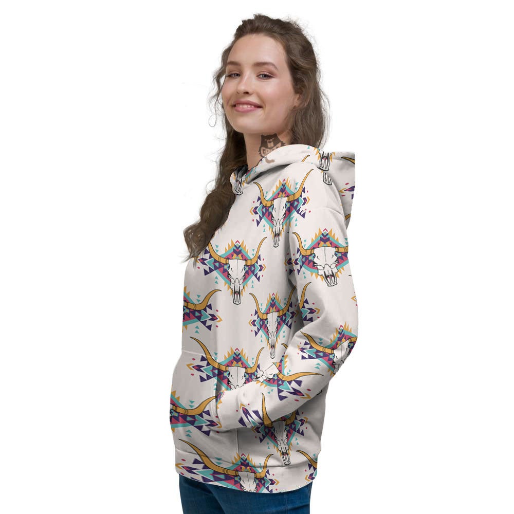 Buffalo Native Print Pattern Women's Hoodie-grizzshop