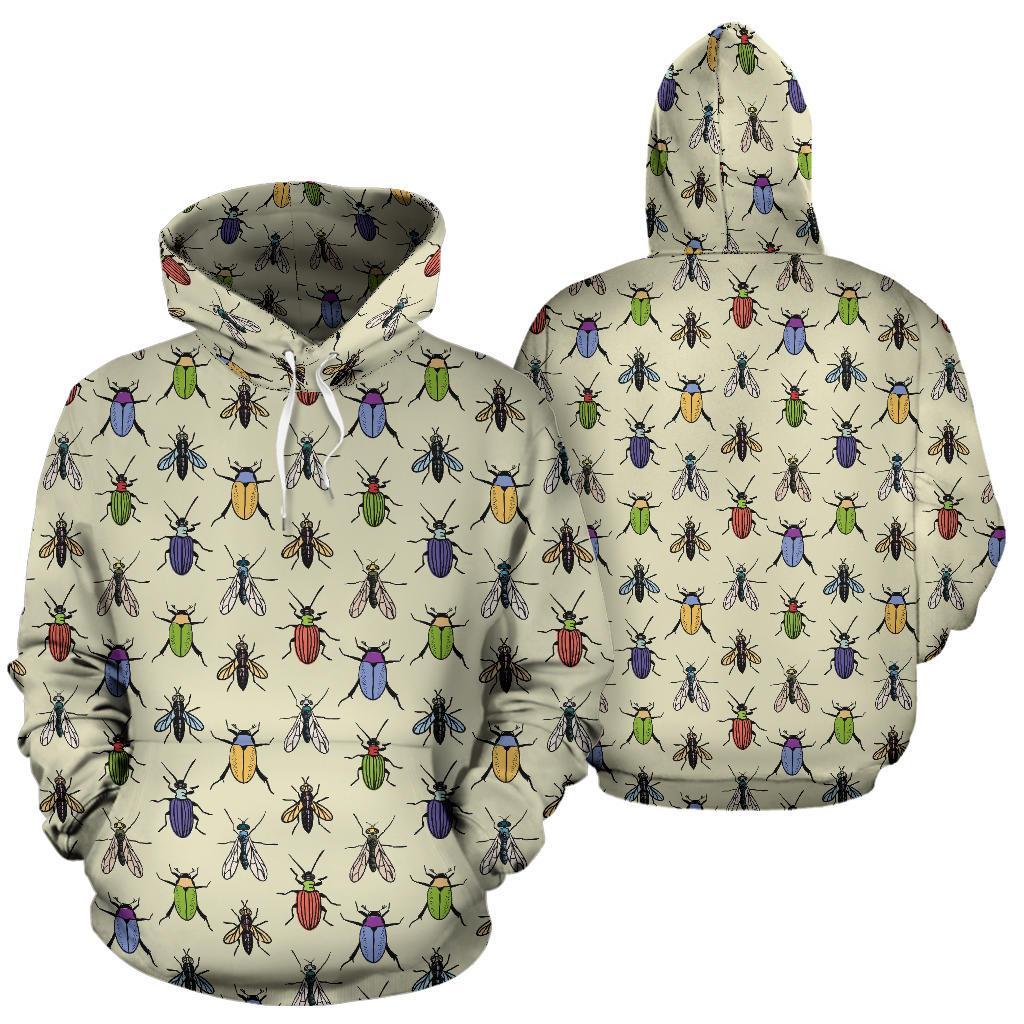 Bug Pattern Print Women Men Pullover Hoodie-grizzshop