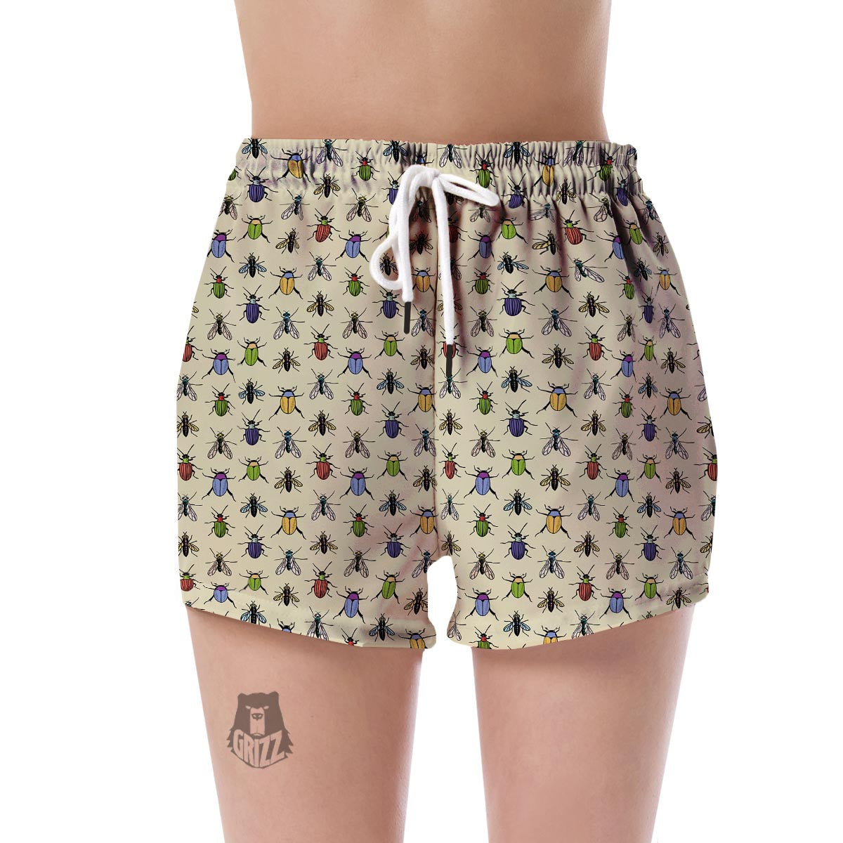 Bug Pattern Print Women's Shorts-grizzshop