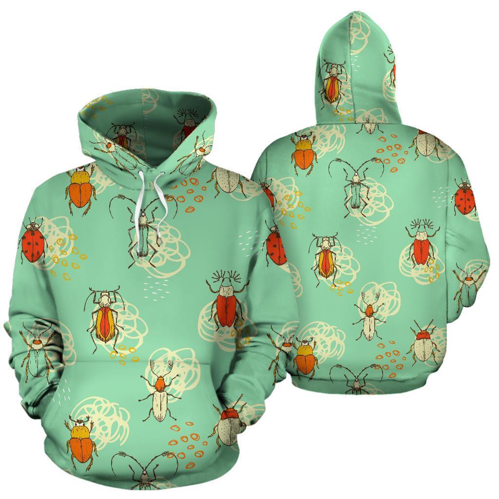 Bug Print Pattern Women Men Pullover Hoodie-grizzshop