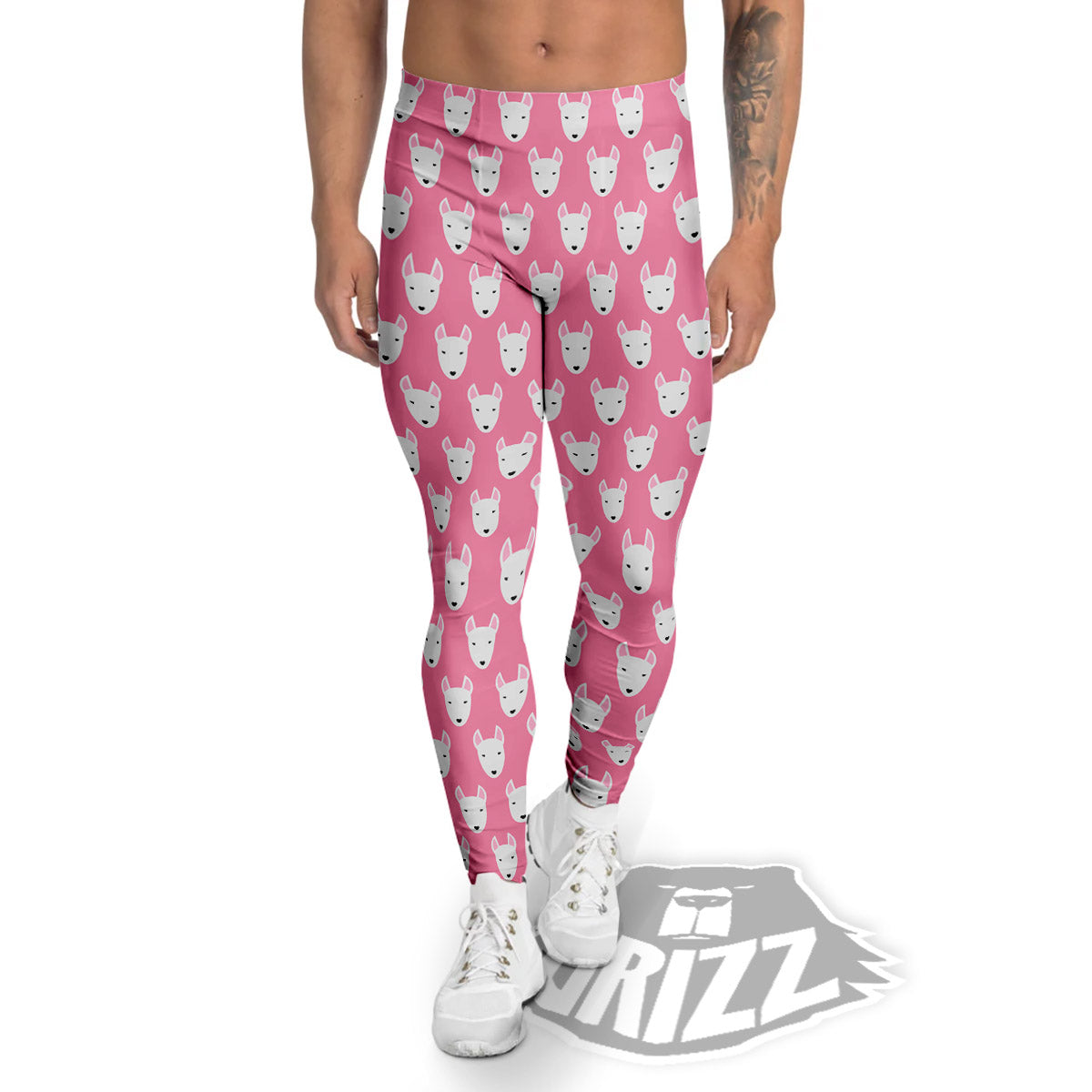 Bull Terrier Faces Cute Print Pattern Men's Leggings-grizzshop