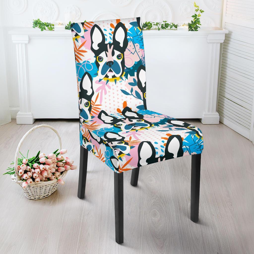 Bulldog Paint Pattern Print Chair Cover-grizzshop