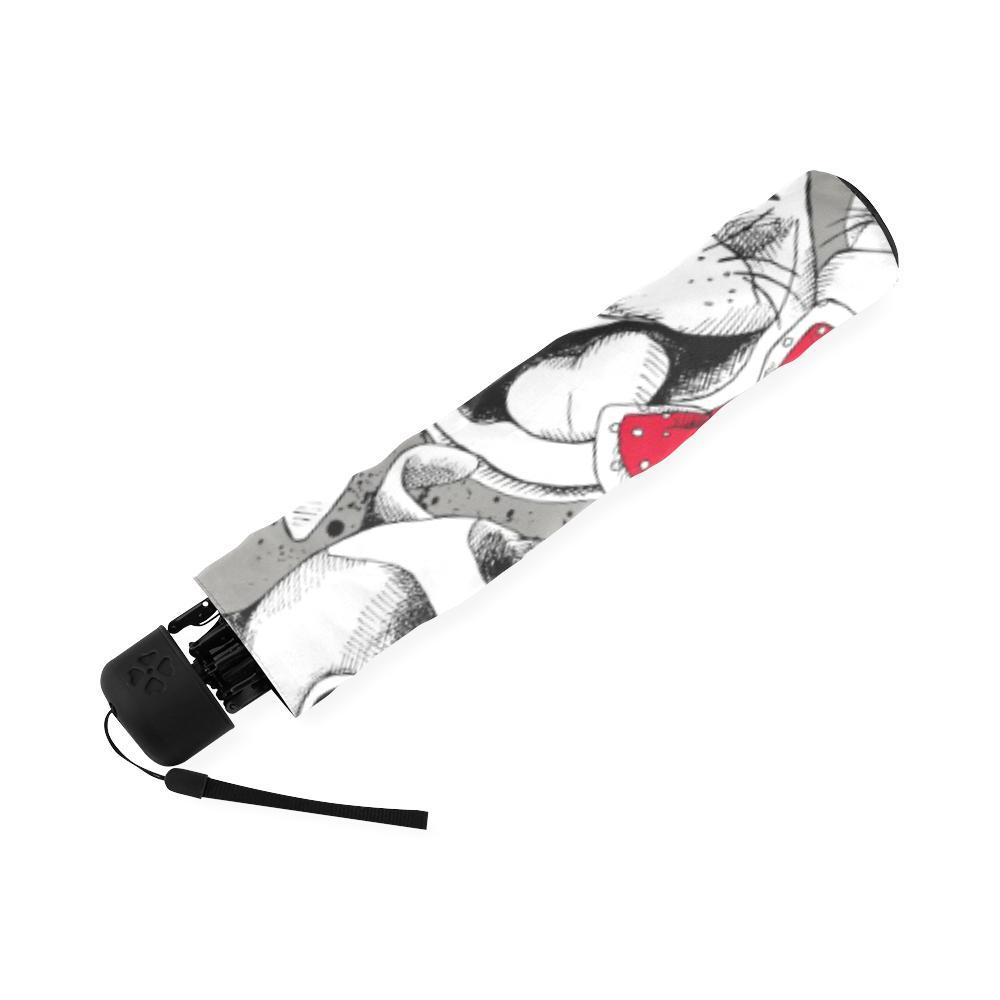 Bulldog Tuxedo Pattern Print Foldable Umbrella-grizzshop