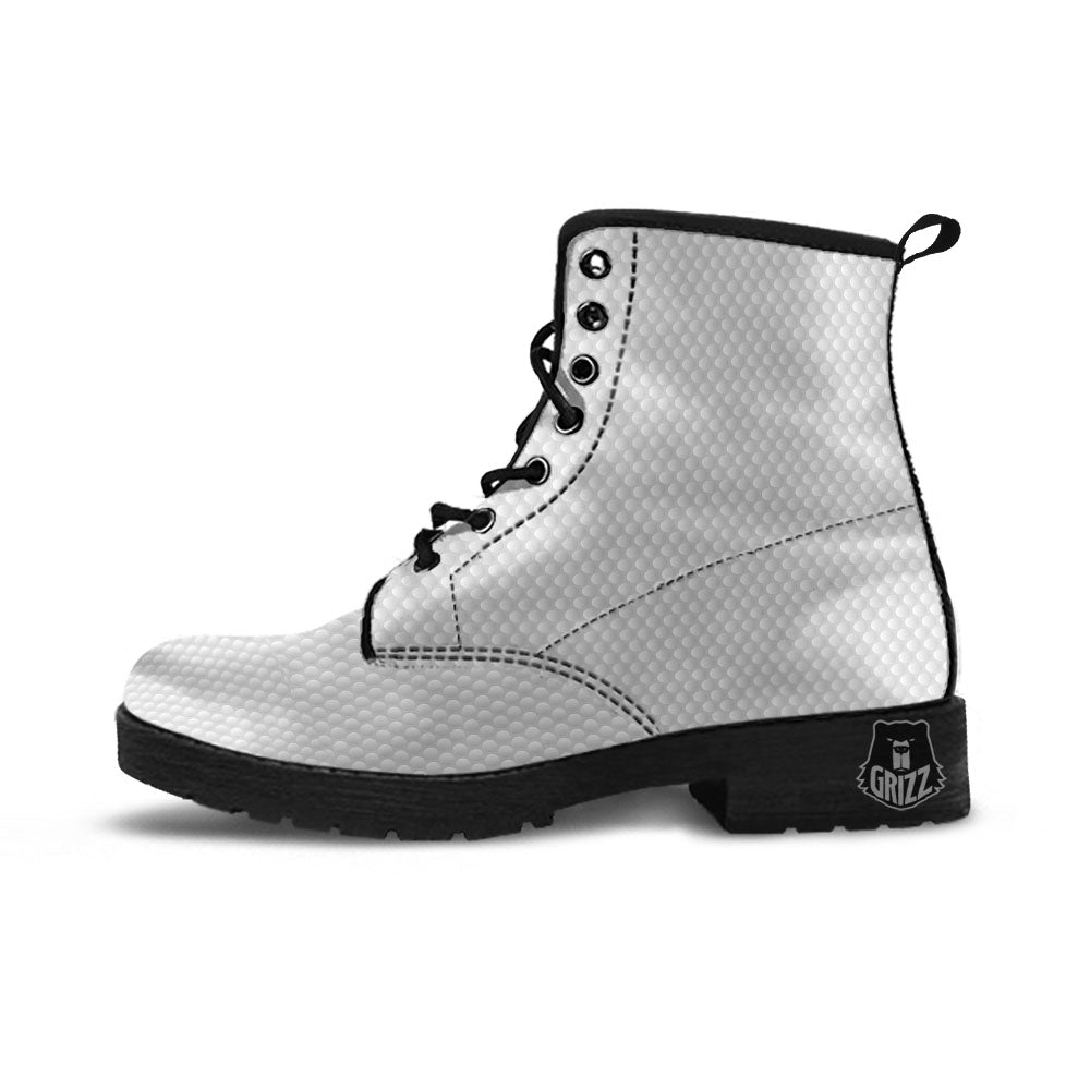 Bumps Texture Print Leather Boots-grizzshop
