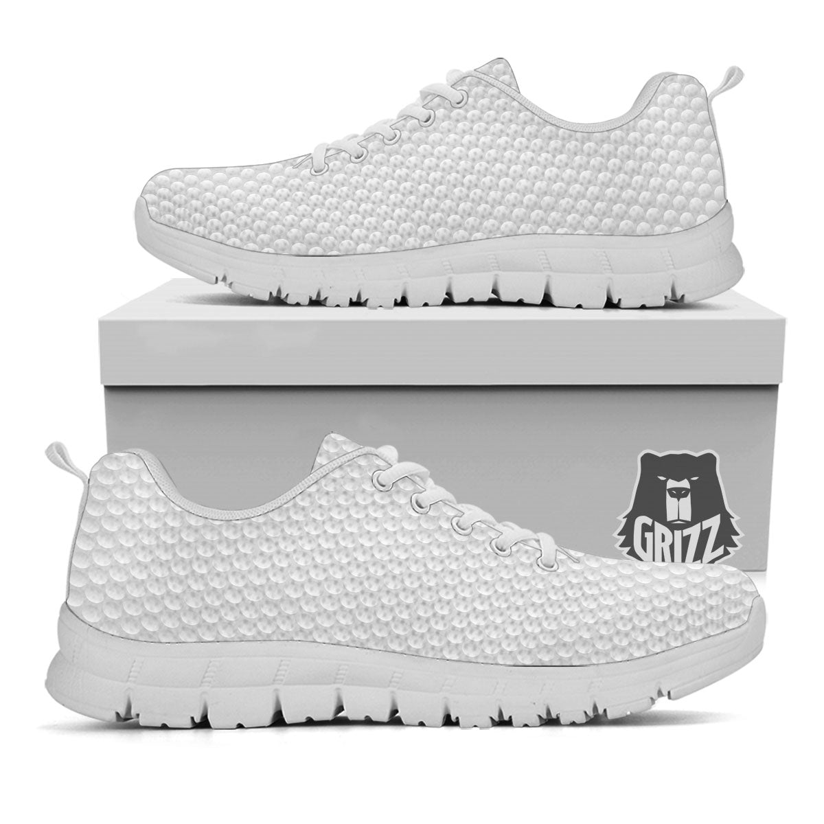 Bumps Texture Print White Sneaker-grizzshop