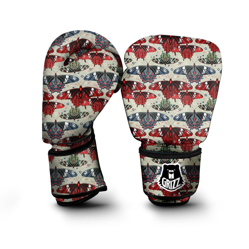 Butterfly Exotic Print Pattern Boxing Gloves-grizzshop