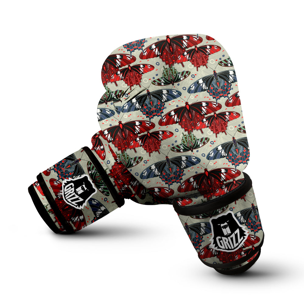 Butterfly Exotic Print Pattern Boxing Gloves-grizzshop