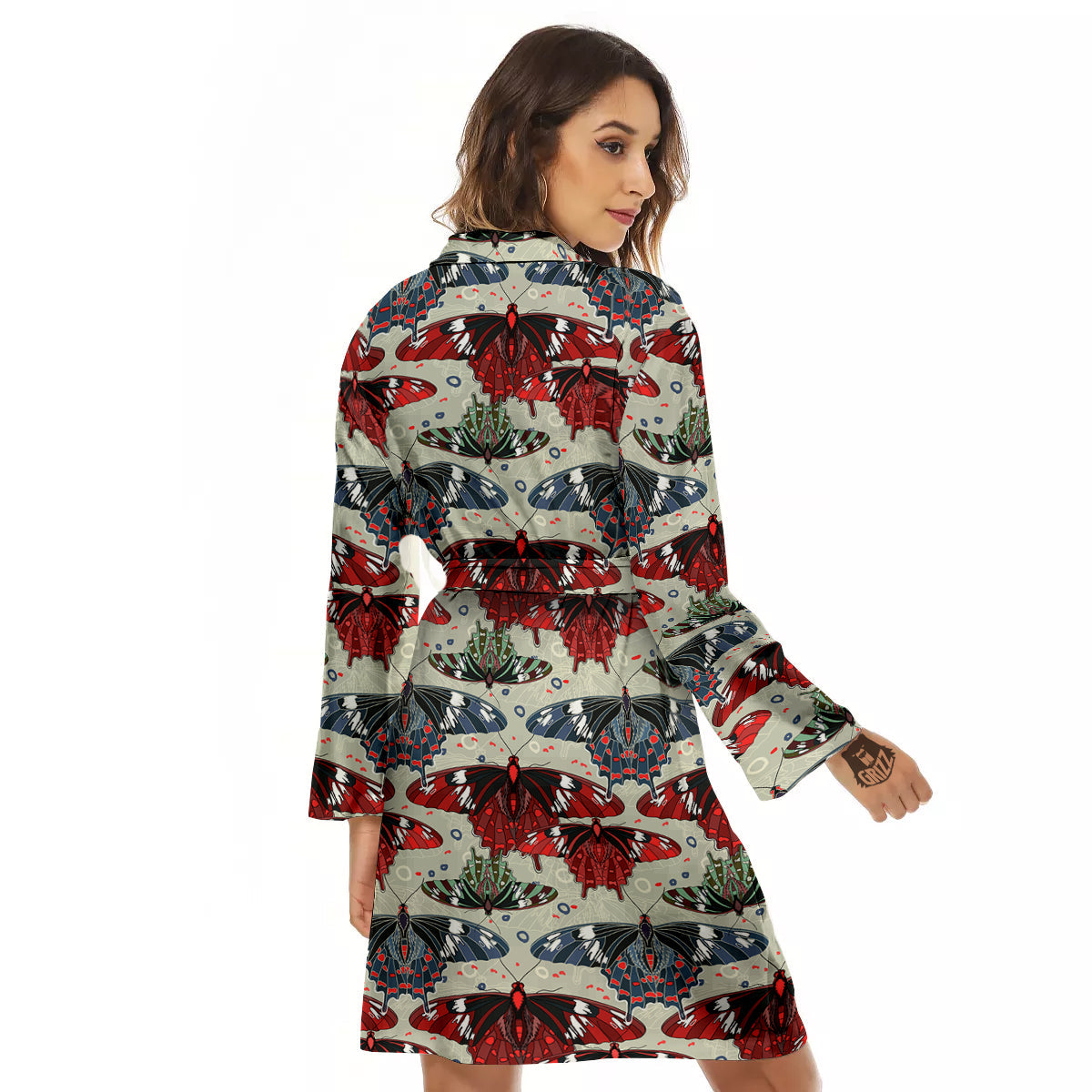 Butterfly Exotic Print Pattern Women's Robe-grizzshop