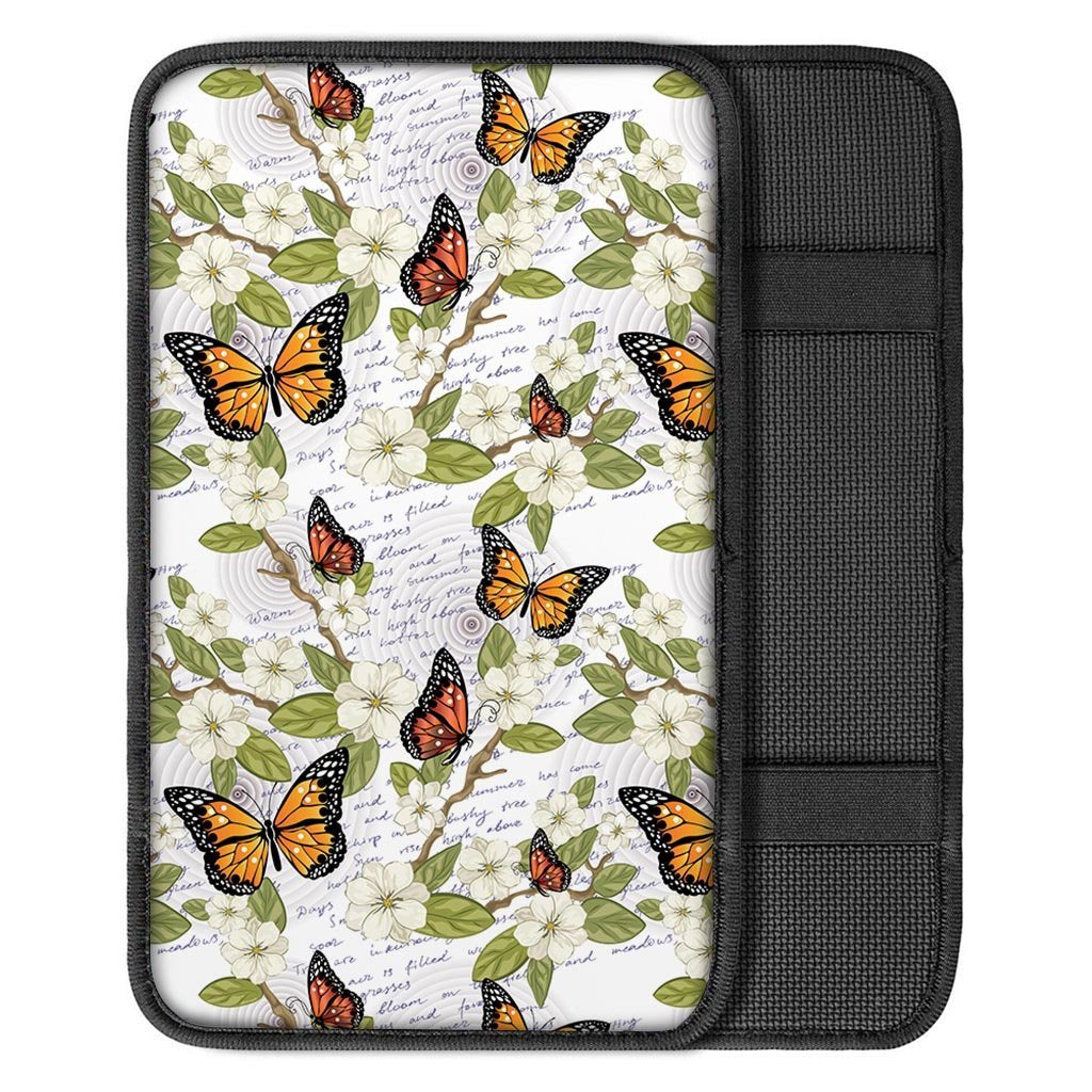 Butterfly Floral Print Car Console Cover-grizzshop