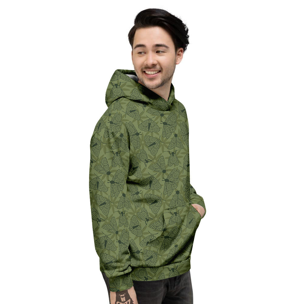 Butterfly Monarch Green Print Pattern Men's Hoodie-grizzshop