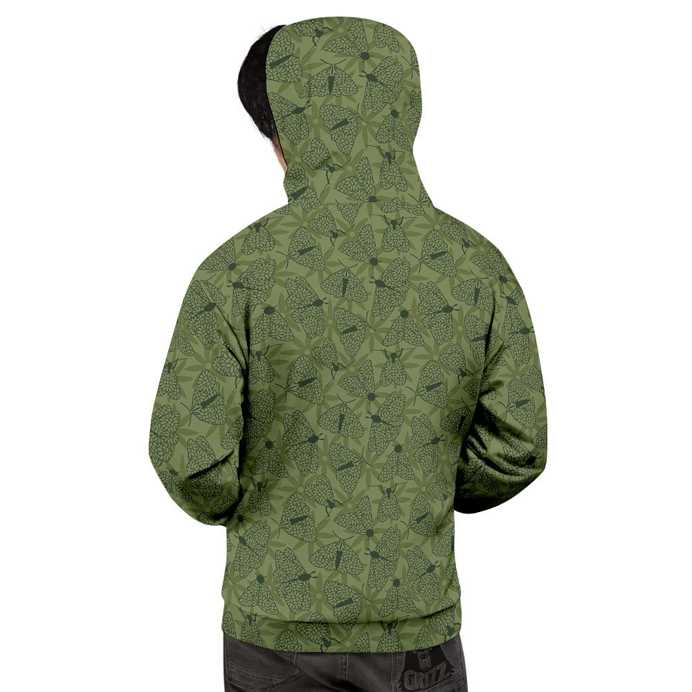 Butterfly Monarch Green Print Pattern Men's Hoodie-grizzshop