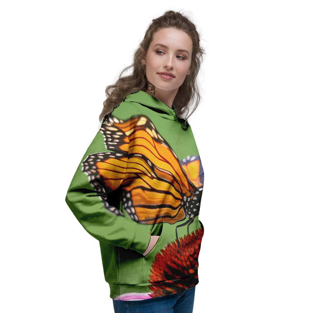 Butterfly Monarch Orange Print Women's Hoodie-grizzshop