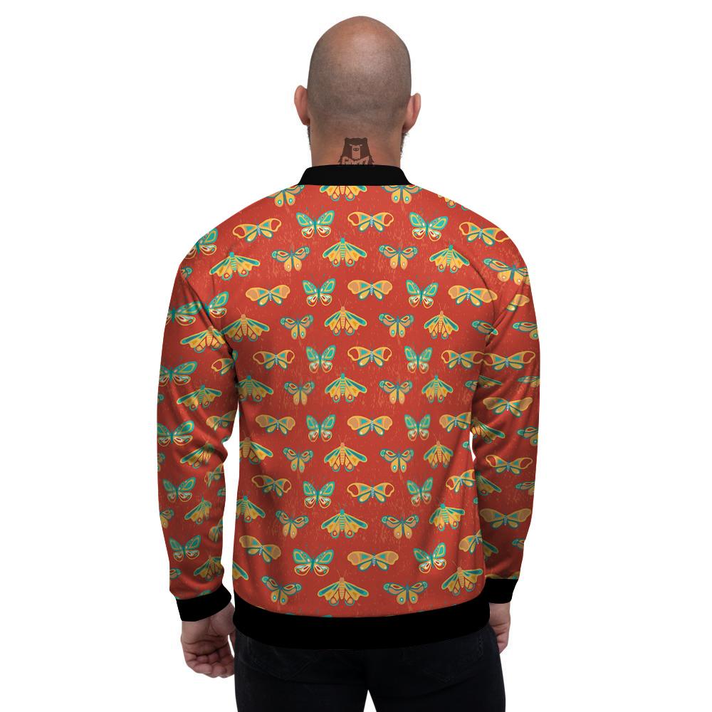 Butterfly Monarch Vintage Print Pattern Men's Bomber Jacket-grizzshop