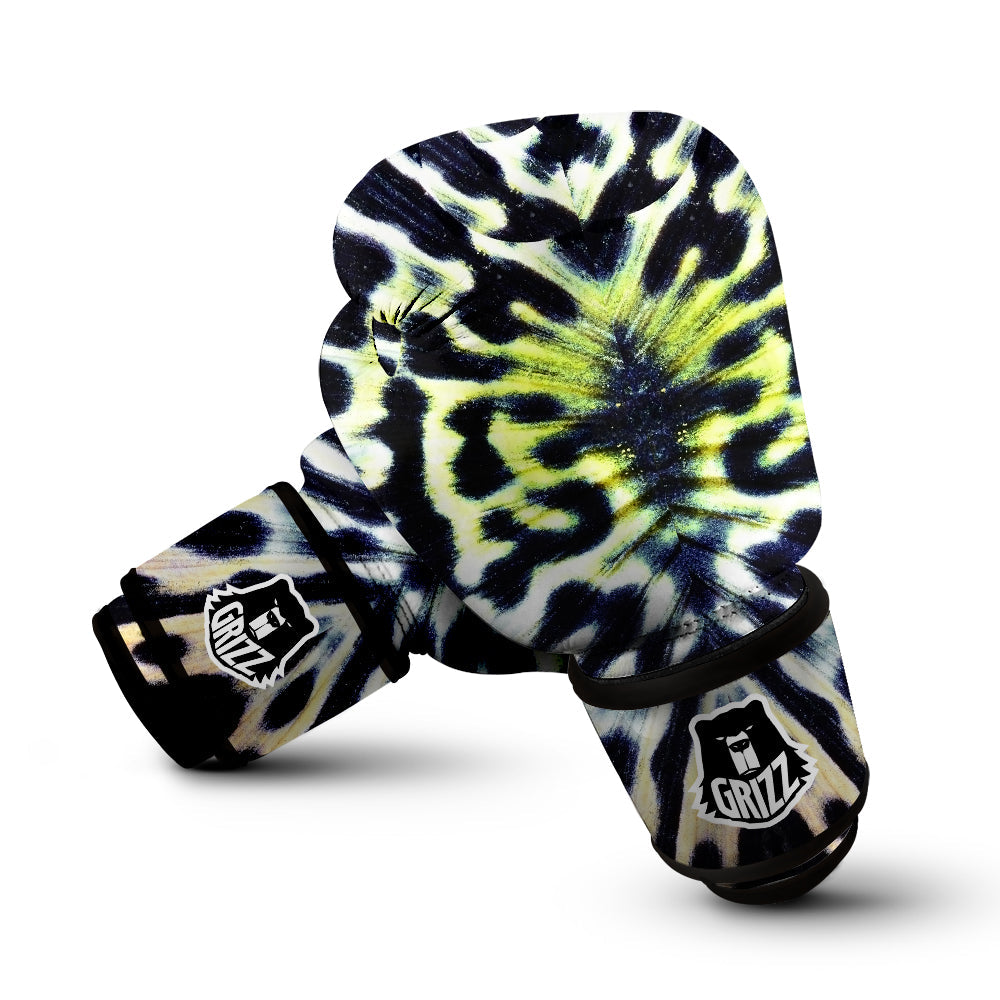 Butterfly Wing Skin Black White And Green Print Boxing Gloves-grizzshop