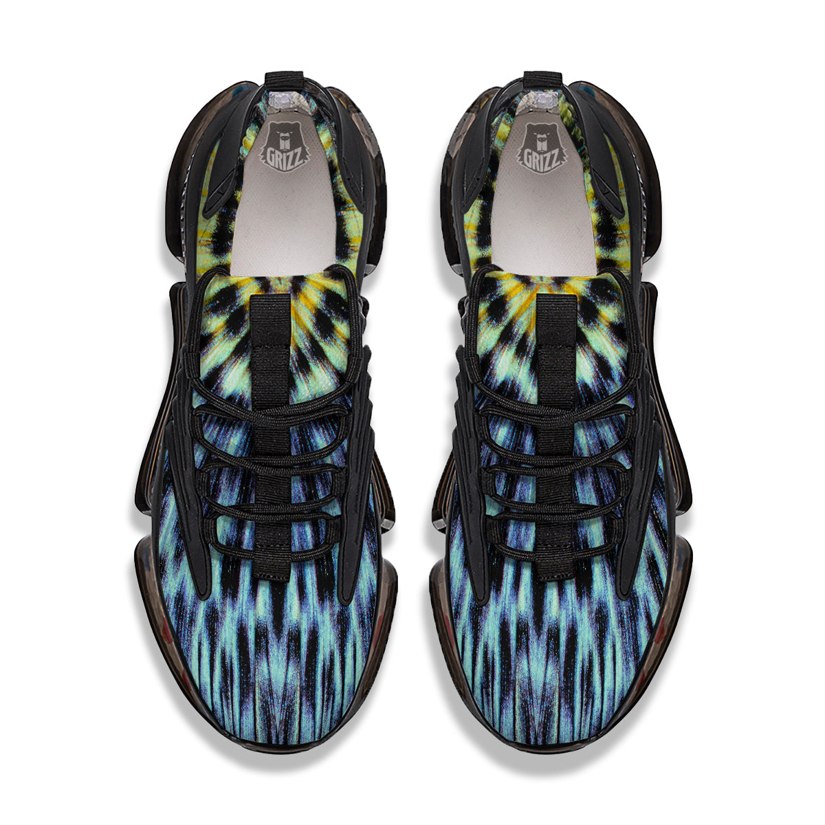 Butterfly Wing Skin Blue Print Black Gym Shoes-grizzshop